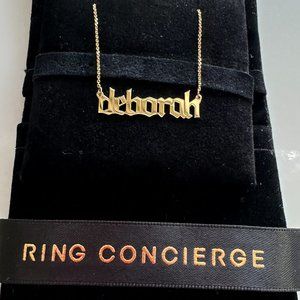 14k Gold "Deborah" custom necklace Ring Concierge brand